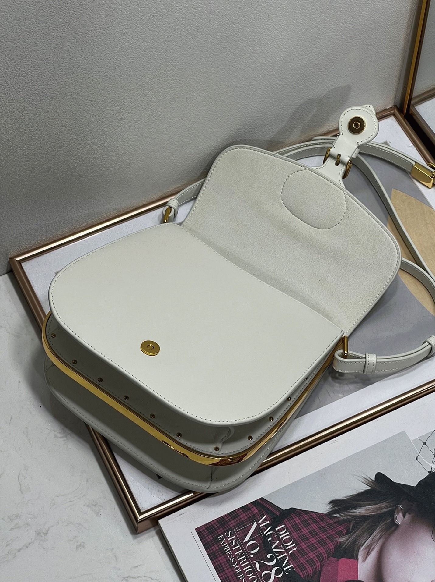 Dior Bobby Frame Bag Replica in White