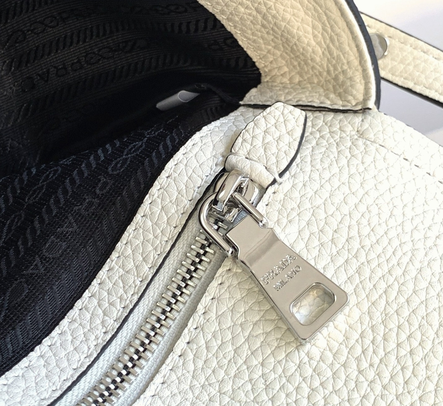 Prada Flap Shoulder Bag Replica in White