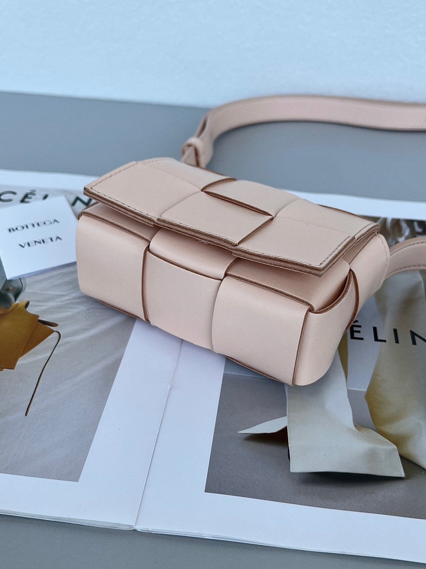 Top Quality Replica Bottega Veneta Candy Cassette Bag In Melon Washed