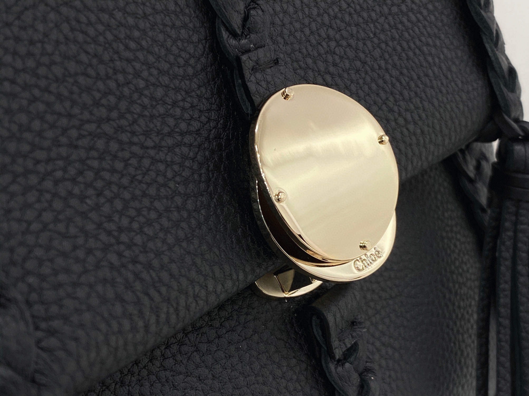 Top Quality Replica Chloe Penelope Small Shoulder Bag in Black Grained Calfskin