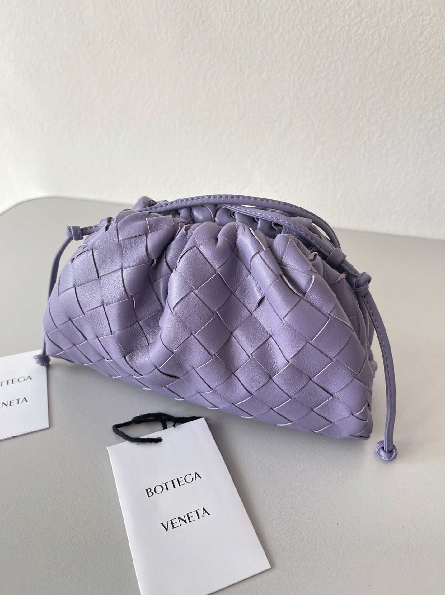 Knockoff Bottega Veneta Mini Pouch with Strap Wisteria