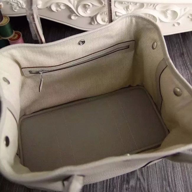 White Top Replica Hermes Garden Party 36cm Clean Tote Design