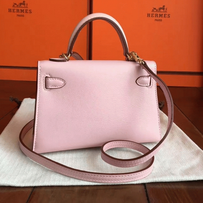 Dragee Swift Rose Imitation Hermes Kelly Mini II 20CM Purse