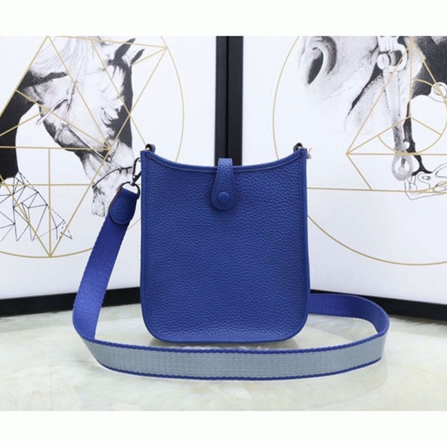Blue Electric Evelyne II TPM Bag Fake Hermes Small Shoulder Bag