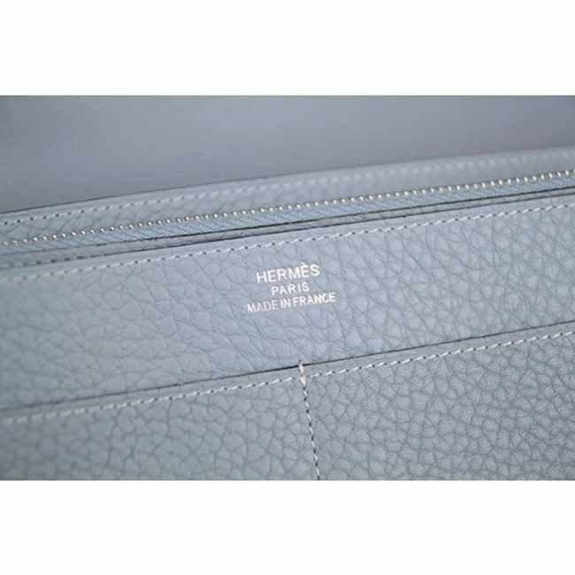 Blue lin best replica Hermes Dogon combine wallet
