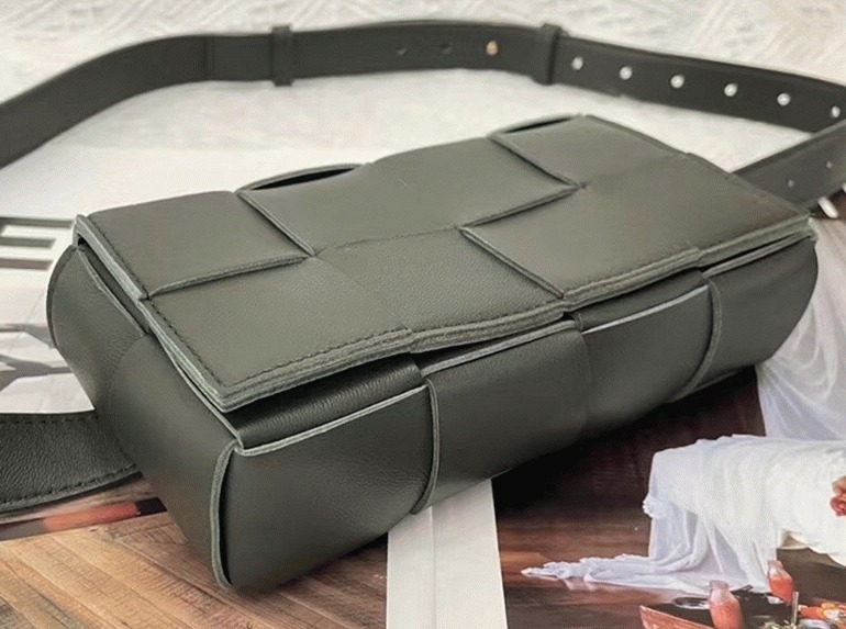Fake Bottega Veneta Cassette Belt Bag Black