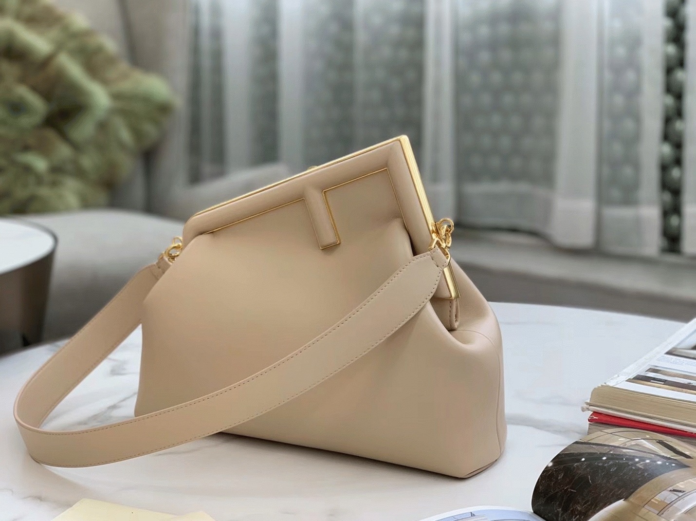 Top Quality Knockoff Fendi First Small Bag In Beige