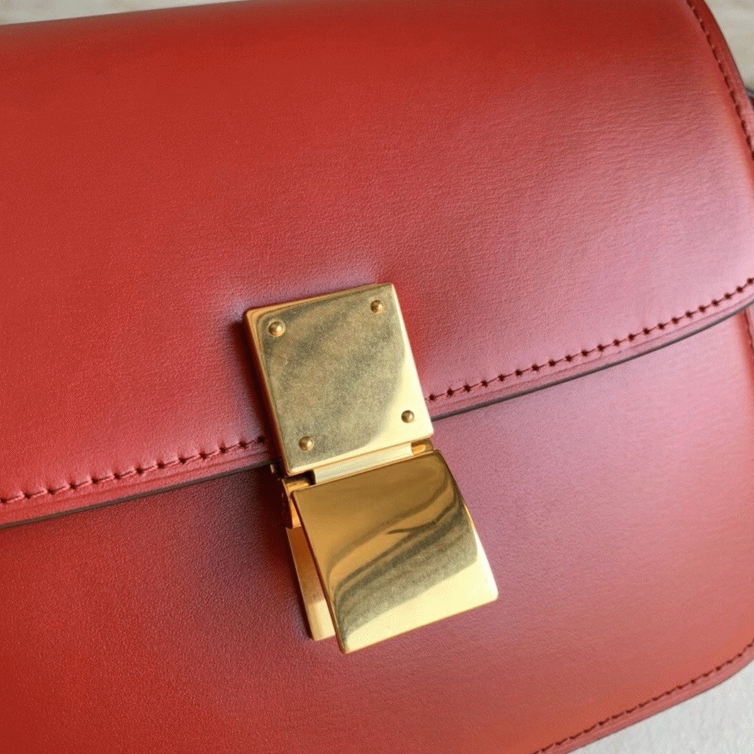 Top Quality Fake Celine Classic Box Teen Bag In Red
