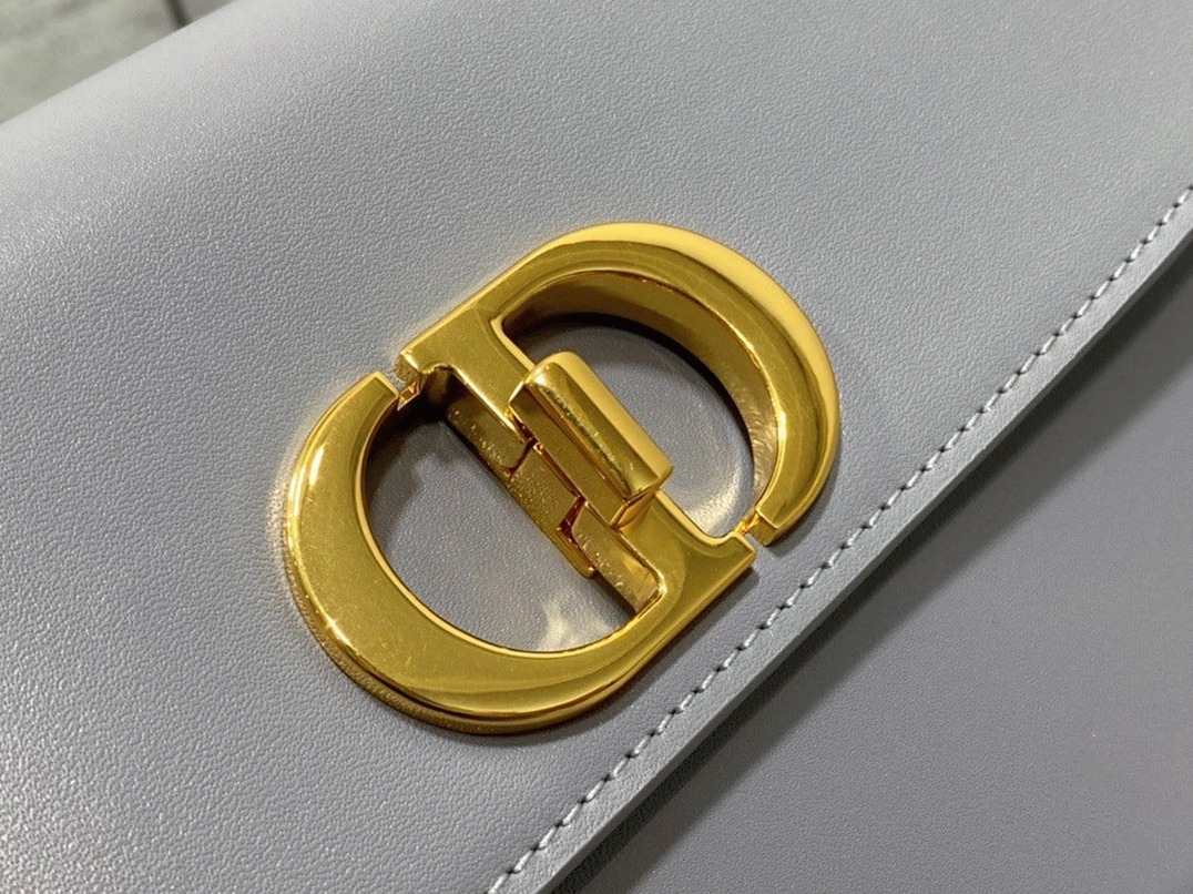 Dior 30 Montaigne Avenue Bag Replica in Grey Box Calfskin