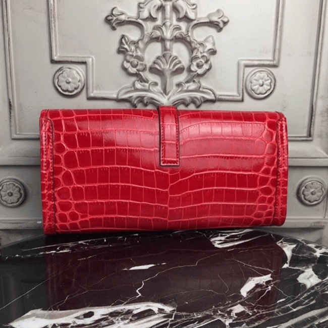 Red fake Hermes Jige Elan 29 clutch bag