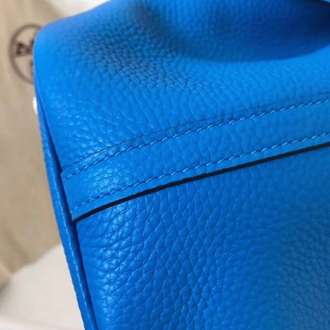 Top quality blue hydra fake Hermes Picotin Lock 18cm handbag