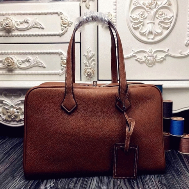 Brown AAA Fake Hermes Victoria II 35cm Bag