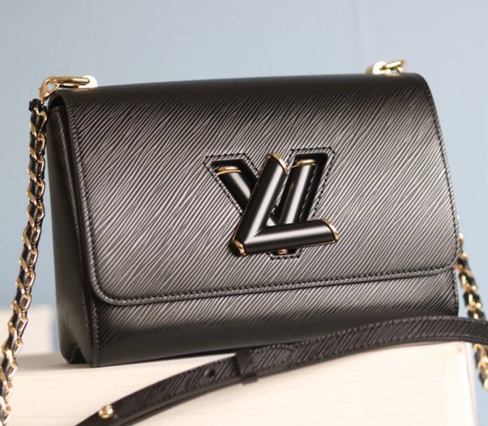 Louis Vuitton Epi Leather Twist MM Bag In Black