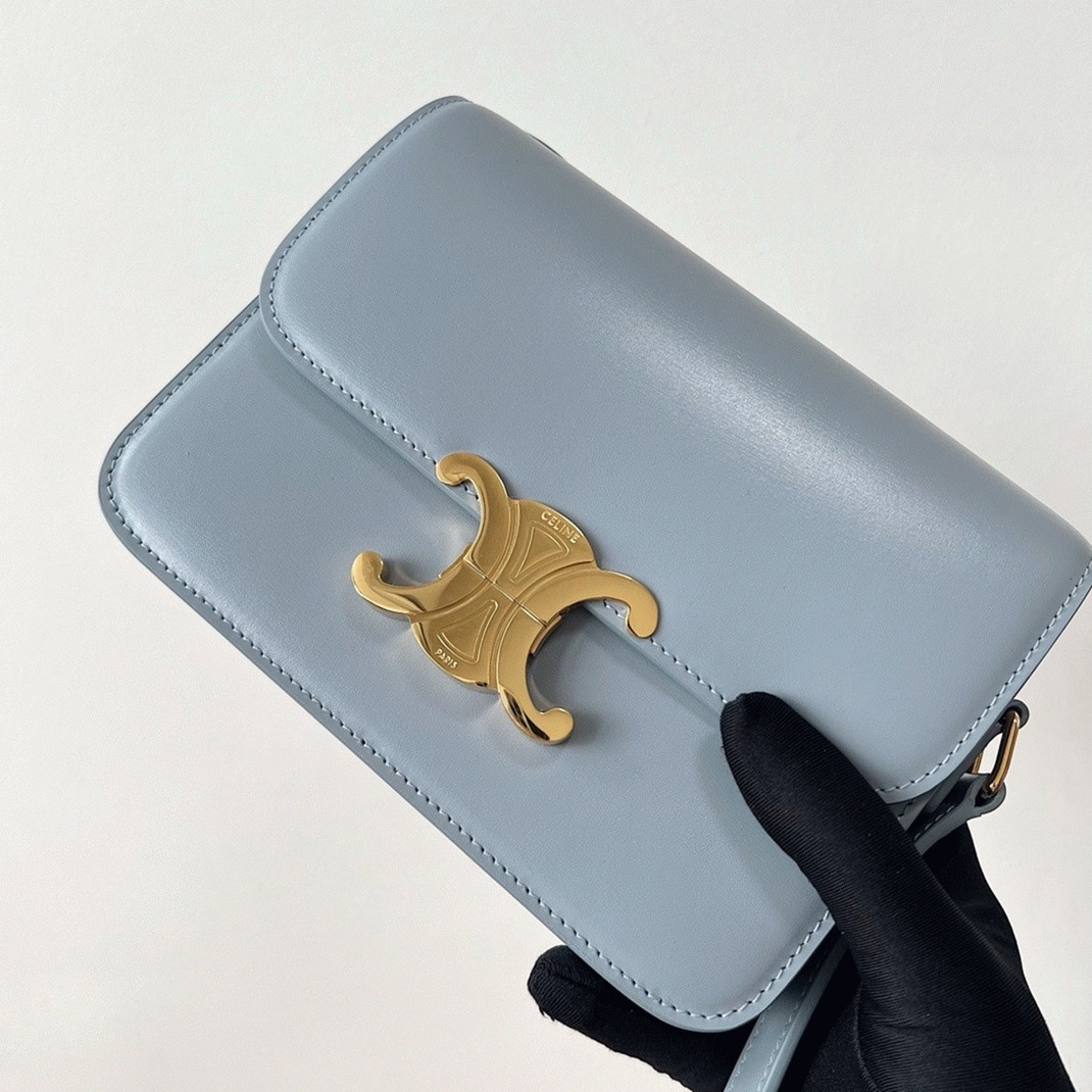 Top Quality Replica Celine Triomphe Teen Bag In Pale Blue