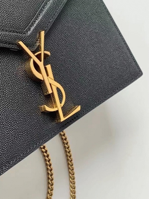 Replica Saint Laurent Cassandra Medium Chain Bag Black