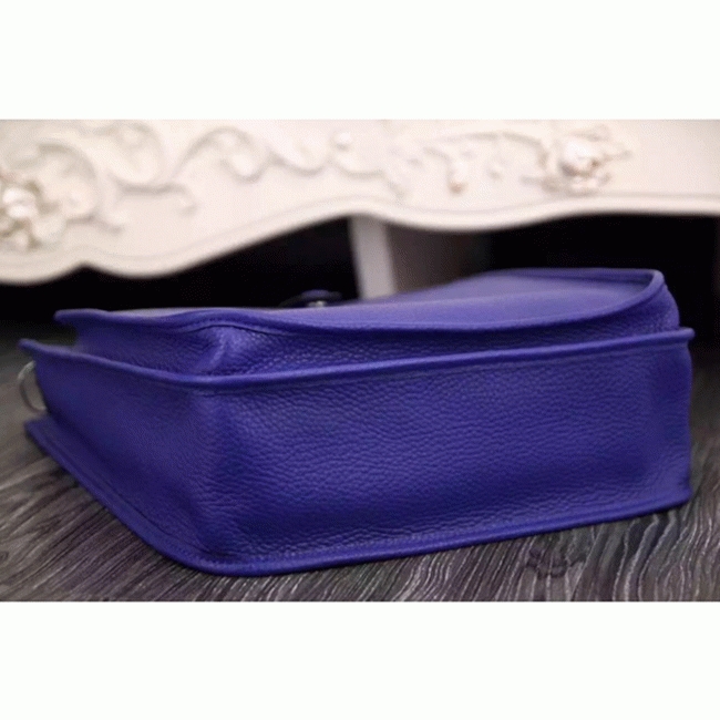 Electric Blue Evelyne III PM Bag Replica AAA Hermes Crossbody