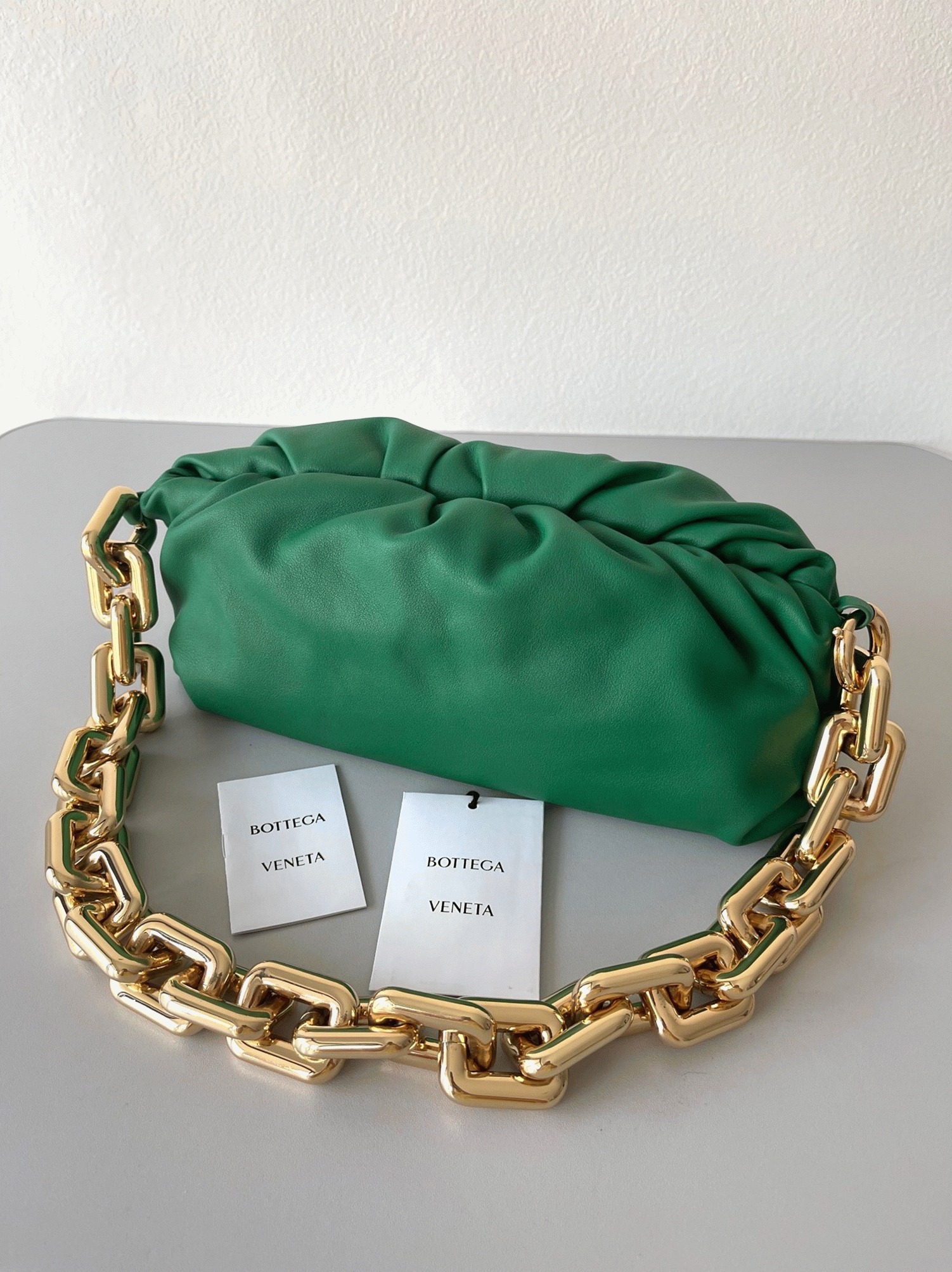 Replica Bottega Veneta The Chain Pouch Bag Green