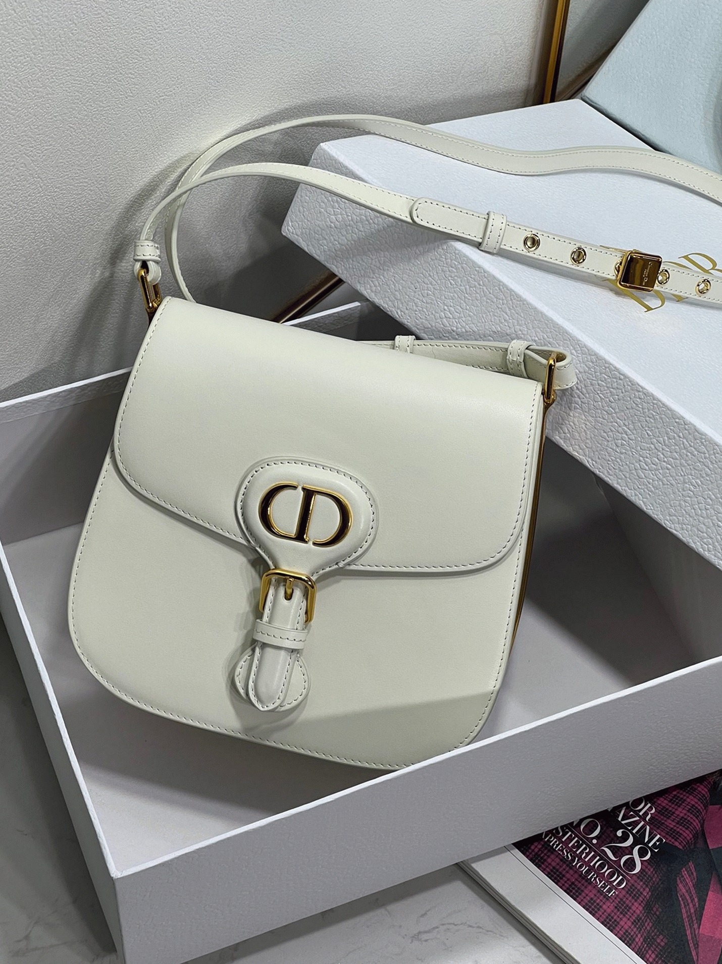 Dior Bobby Frame Bag Replica in White
