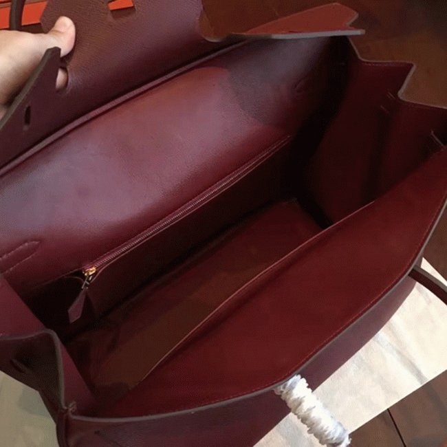 Bordeaux Imitation Copy Hermes Birkin 40cm Handbag