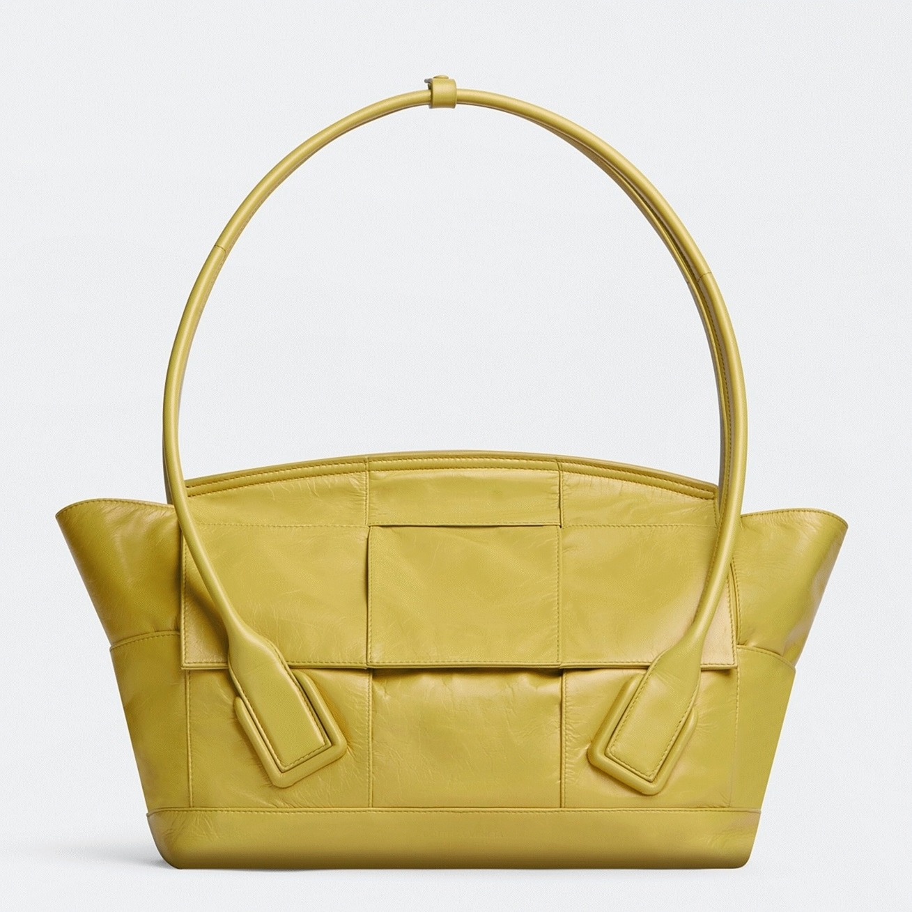 Top Quality Fake Bottega Veneta Arco Medium Bag In Yellow Intrecciato Leather