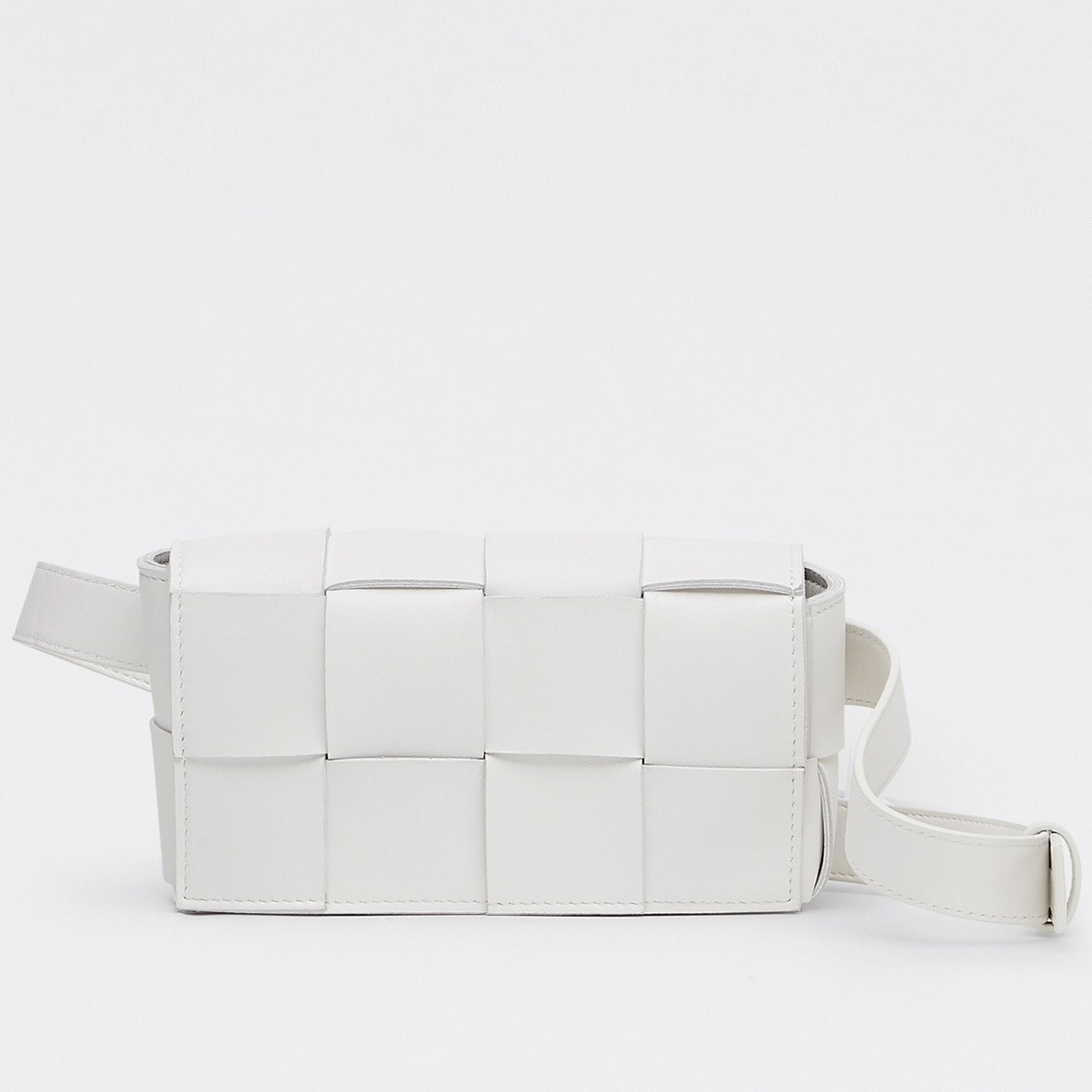 Replica Bottega Veneta Cassette Belt Bag White