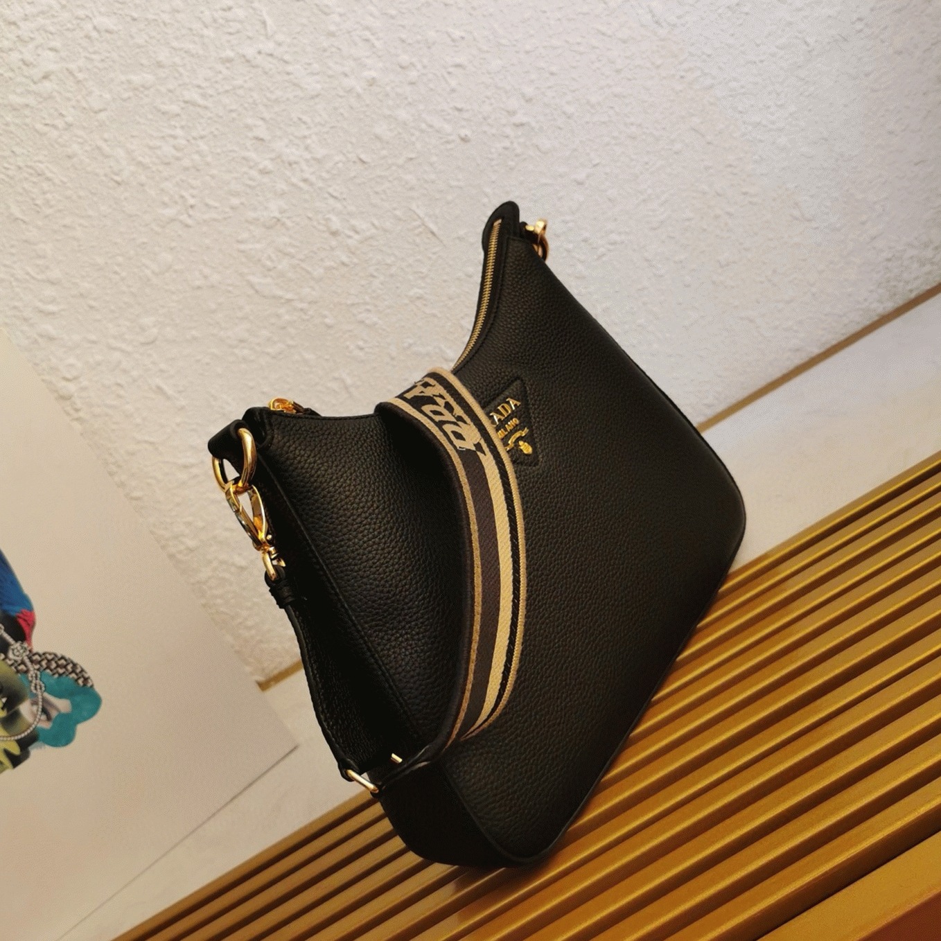 Prada Shoulder Bag Knockoff in Black