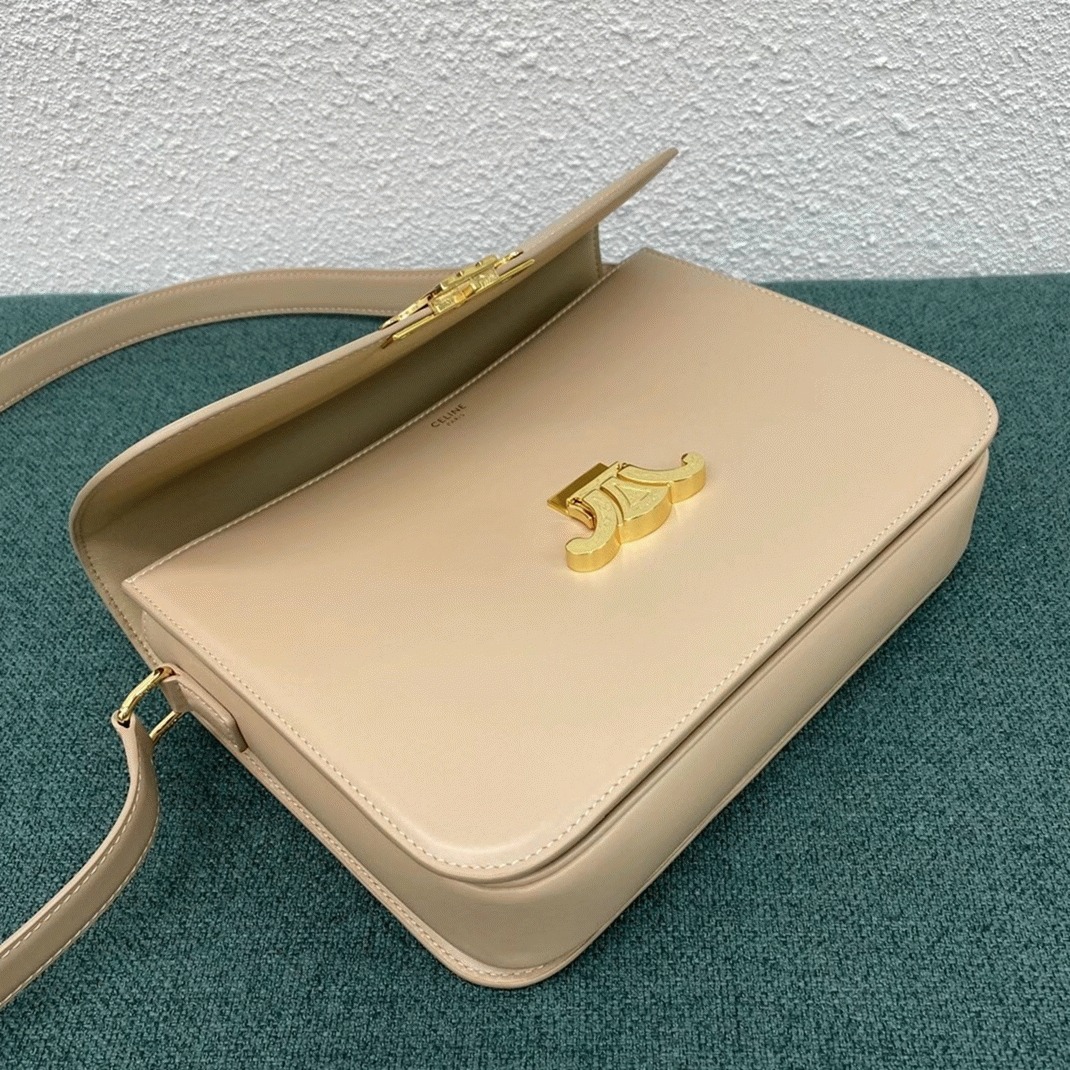 Top Quality Faux Celine Triomphe Large Bag In Nude