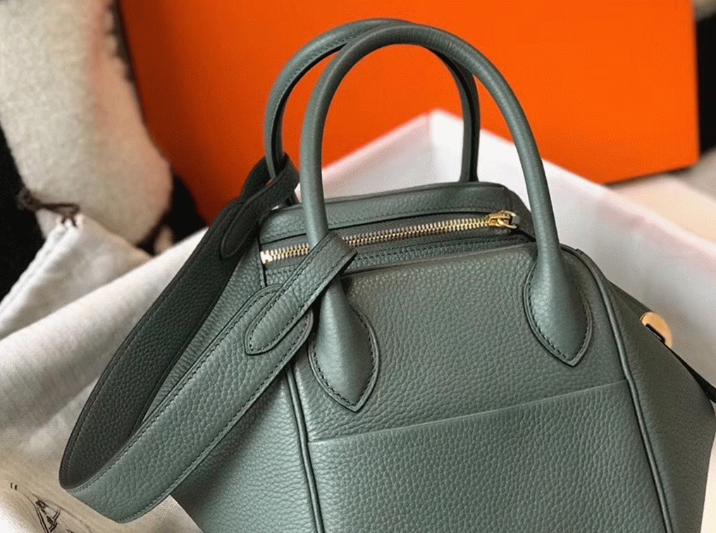 Replica Hermes Lindy bag 26cm in vert amande