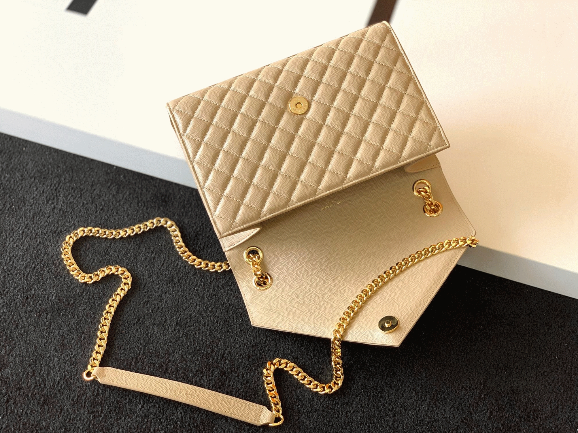 Replica Saint Laurent Envelope Medium Bag Beige