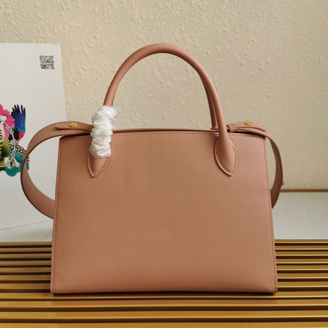 Prada Monochrome Medium Bag Best Replica in Nude