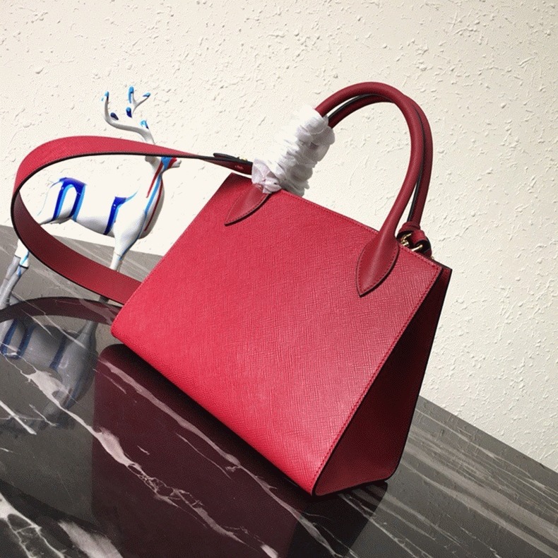 Prada Monochrome Small Bag Knockoff in Red