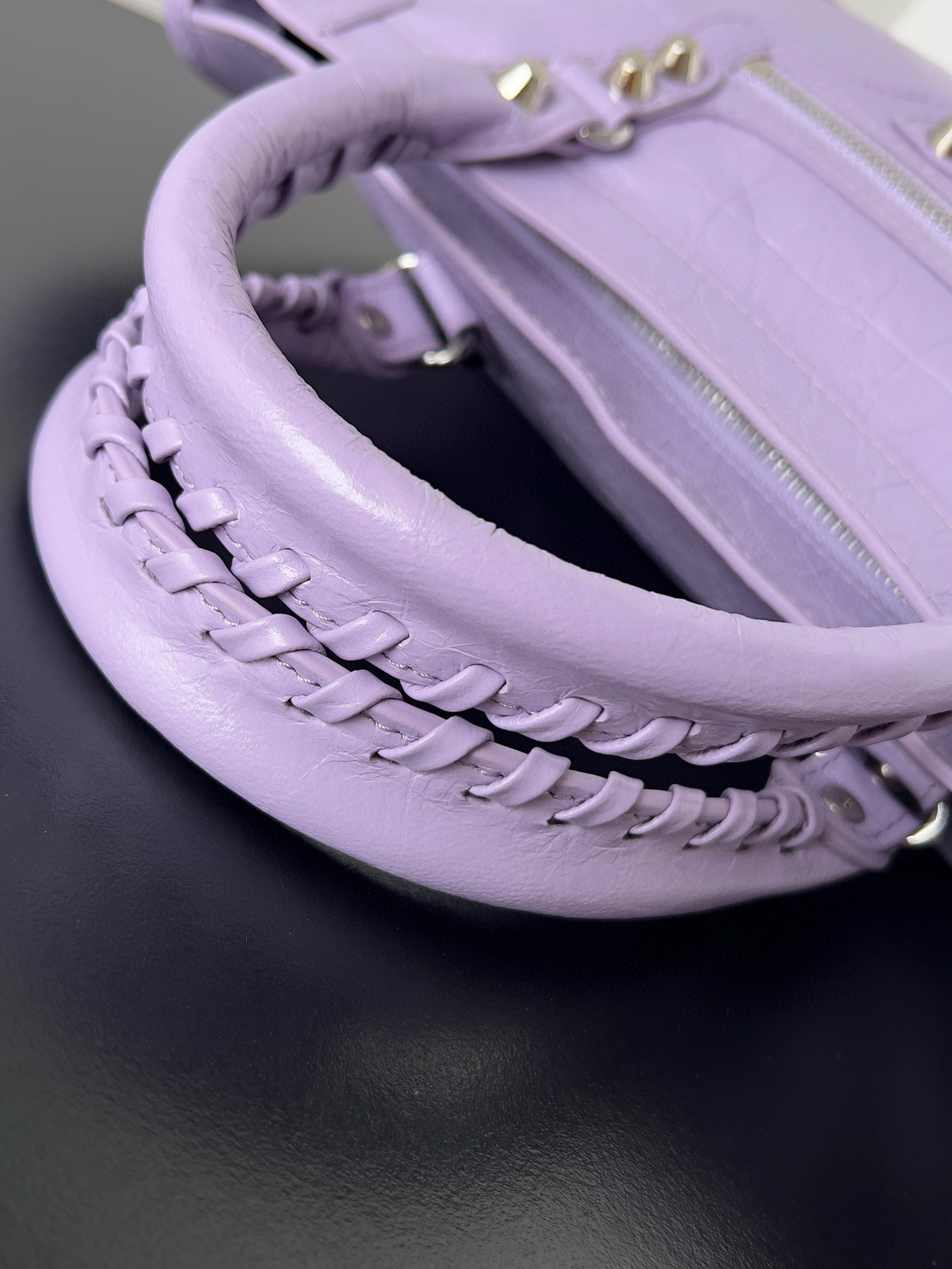Knockoff Balenciaga Le City Small Bag Lilas Arena Lambskin