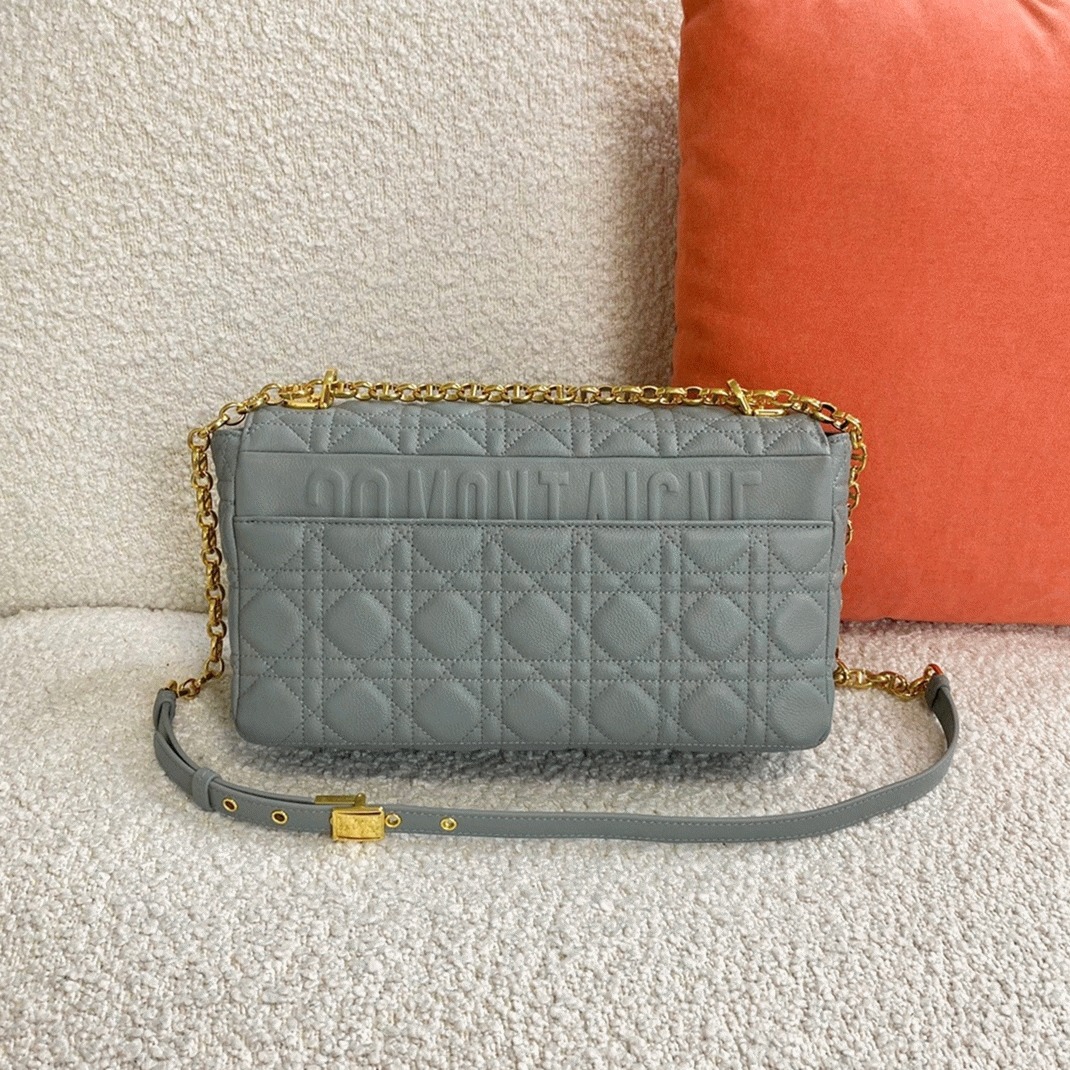 Dior Caro Large Bag Knockoff in Grey