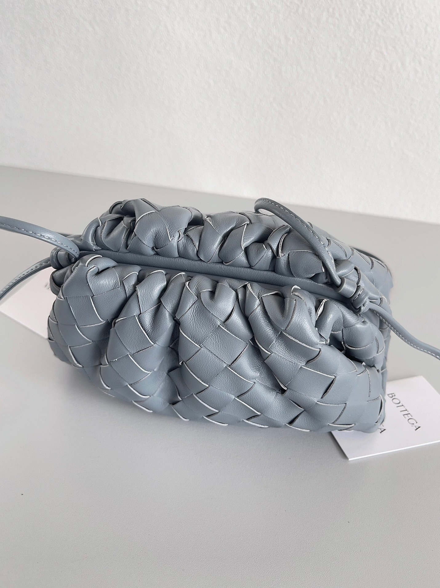 Fake Bottega Veneta Mini Pouch with Strap Thunder