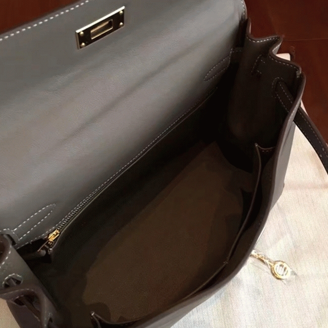 Etoupe Swift Copy Luxury Hermes Kelly Retourne 32cm Handbag
