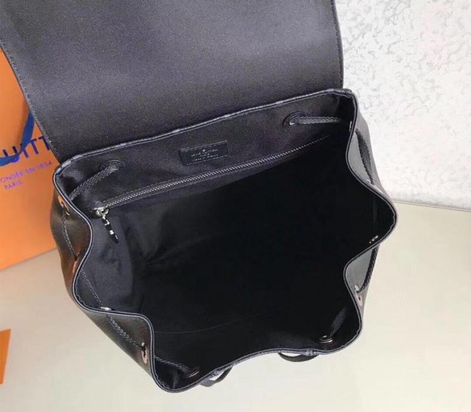 Louis Vuitton Taiga Leather Outdoor Backpack In Eclipse Black
