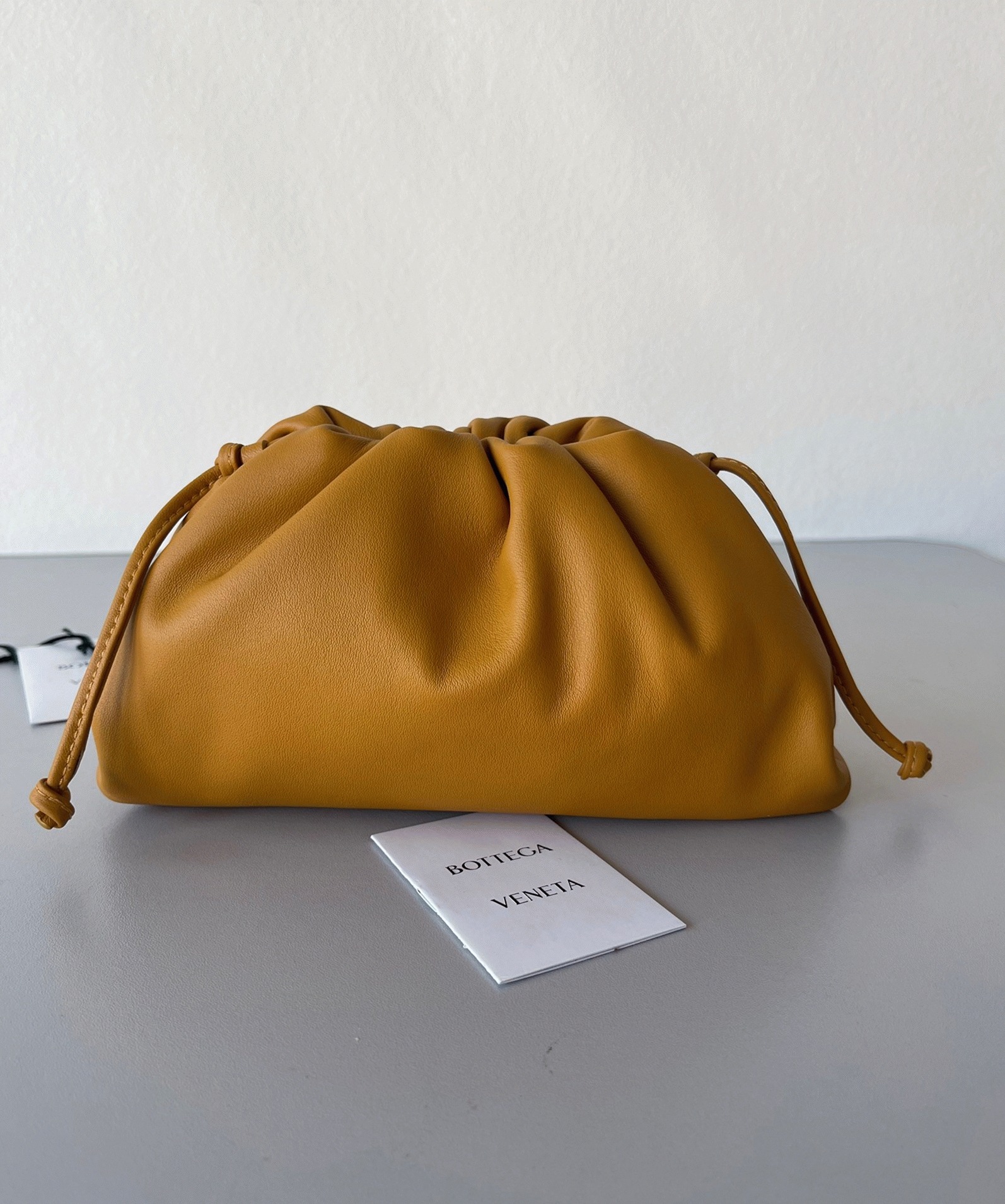 Replica Bottega Veneta Mini Pouch with Strap Teak