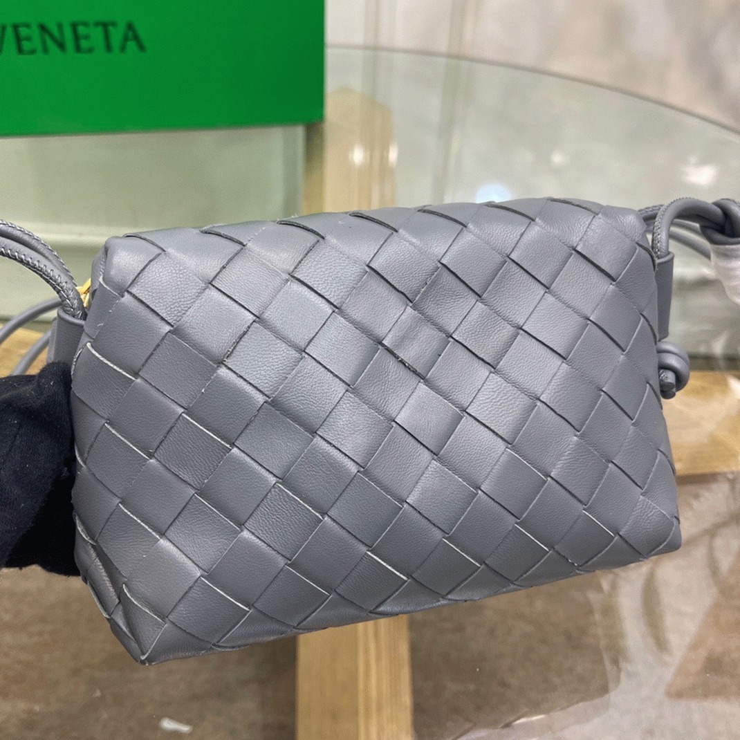 Fake Bottega Veneta Loop Mini Bag Grey