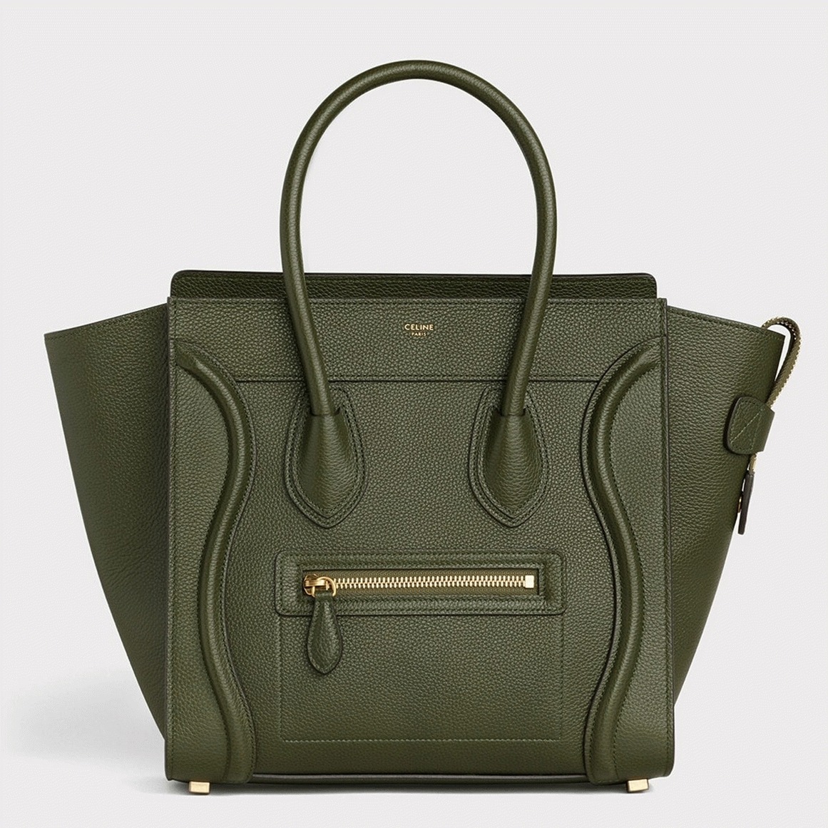 Celine Micro Luggage Tote Bag Knockoff in Khaki Green