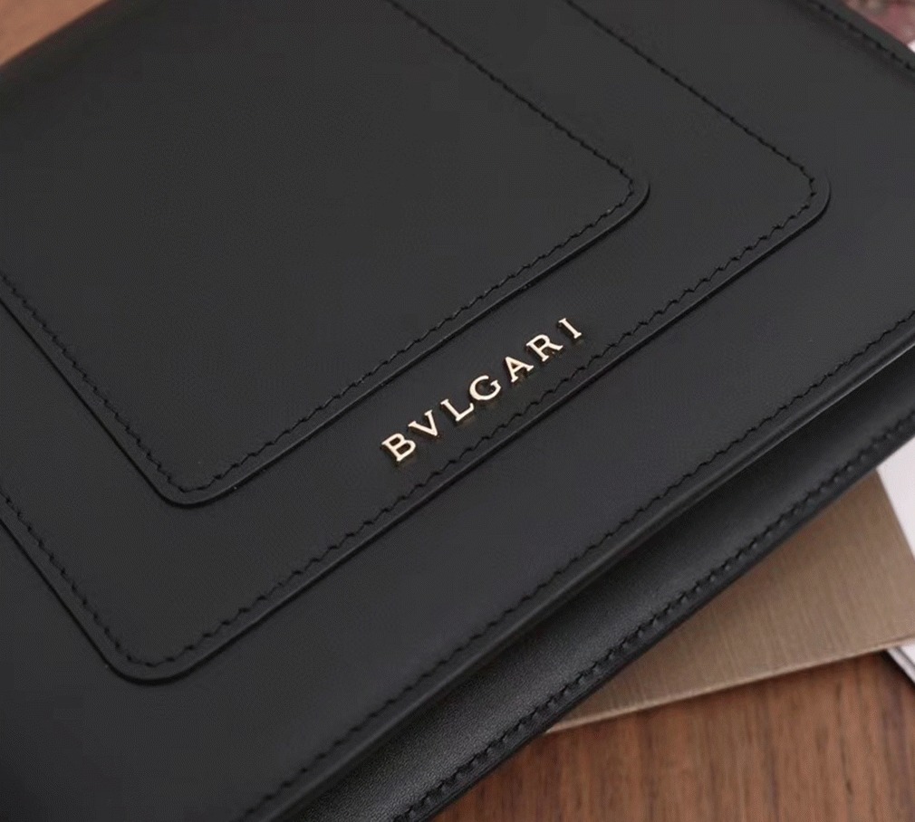 Fake Bvlgari Serpenti Forever Small Crossbody Bag Black Leather
