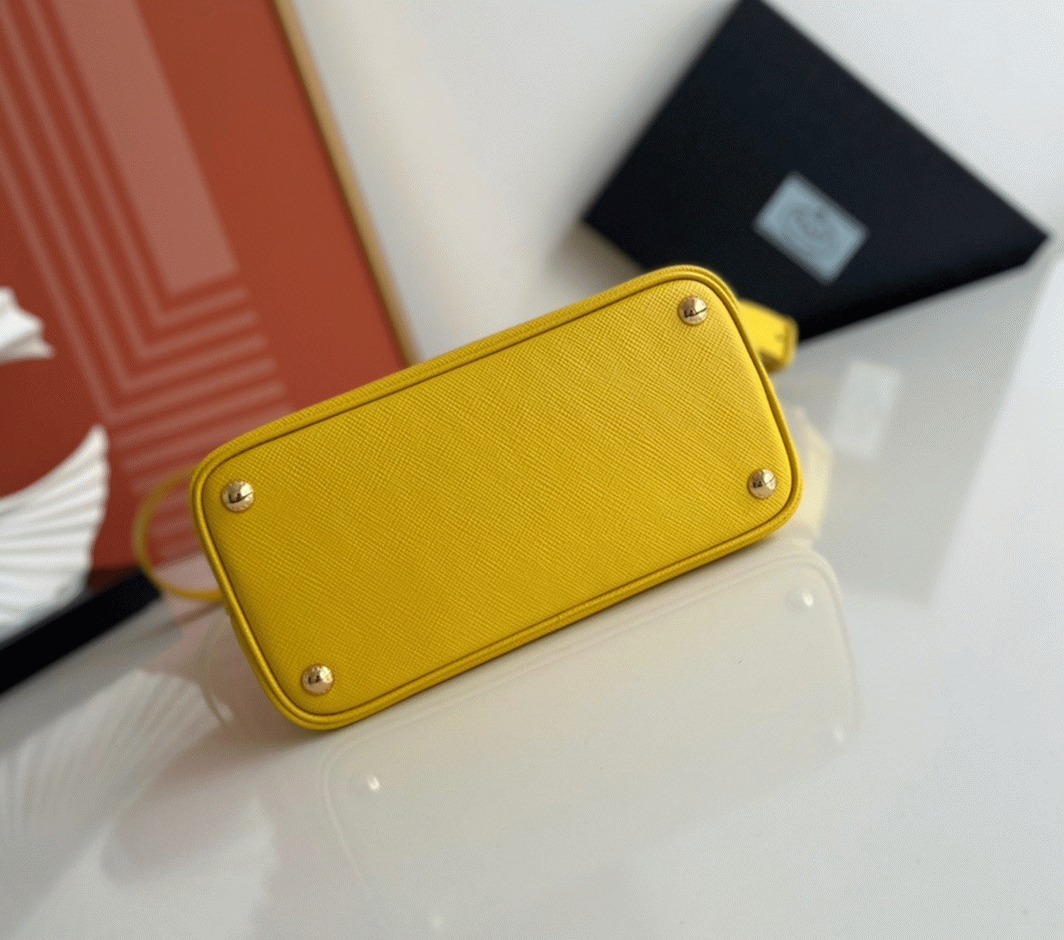 Yellow Prada Double Mini Bag Fake