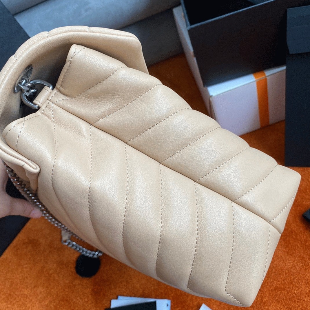 Replica Saint Laurent LouLou Medium Chain Bag Poudre