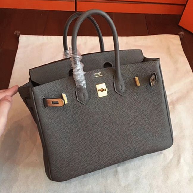 Vert Gris Hermes Birkin 25cm High-End Copy Handbag