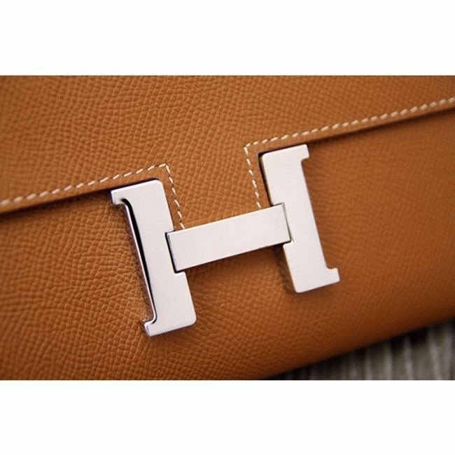 Brown replica Hermes Constance wallet