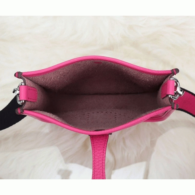 Rose Red Evelyne II TPM Messenger Bag Fake Luxury Hermes Pop Color