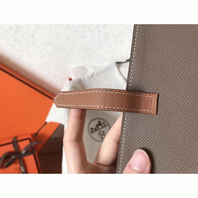 Taupe Brown Luxury Replica 1:1 Hermes Bearn Wallet