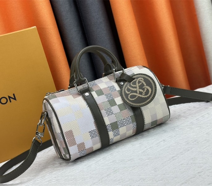 Louis Vuitton Damoflage Canvas Keepall Bandouliere 25 In Khaki