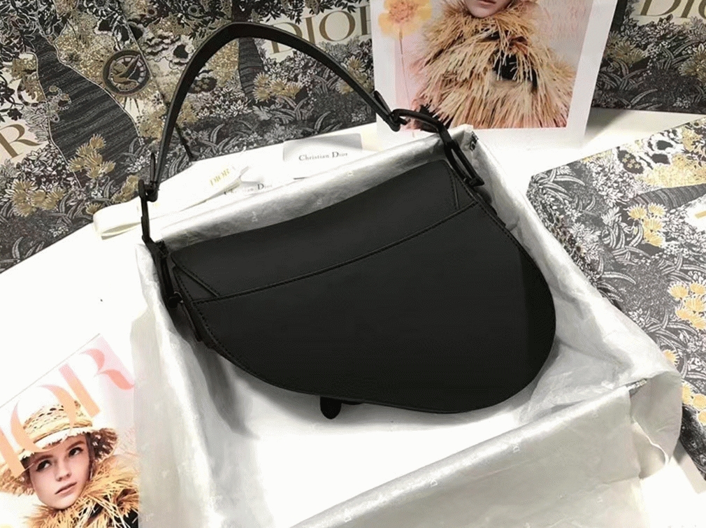 Dior Saddle Bag Faux in Black Ultramatte Calfskin