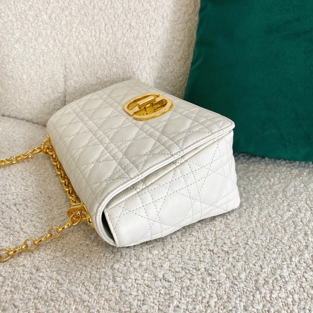 Dior Caro Medium Bag Replica in White