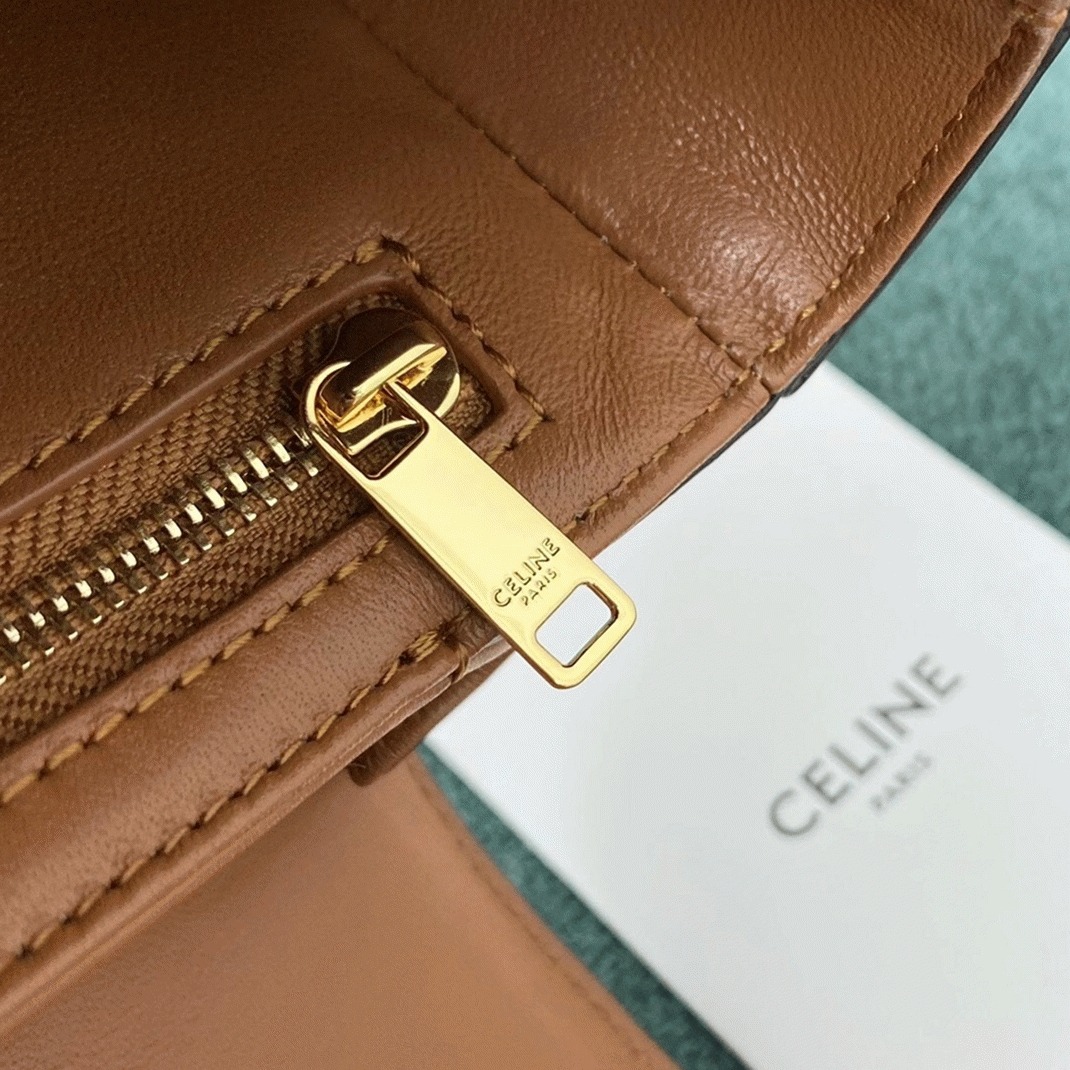 Top Quality Faux Celine Triomphe Medium Bag In Brown